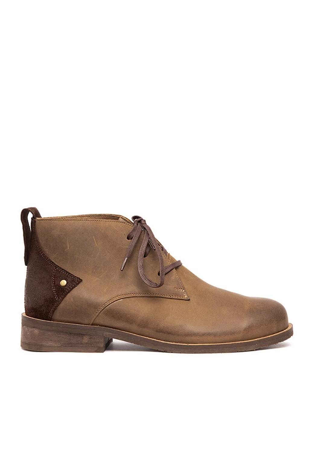 Botin Hombre De Cuero Escuti Cafe C9-0