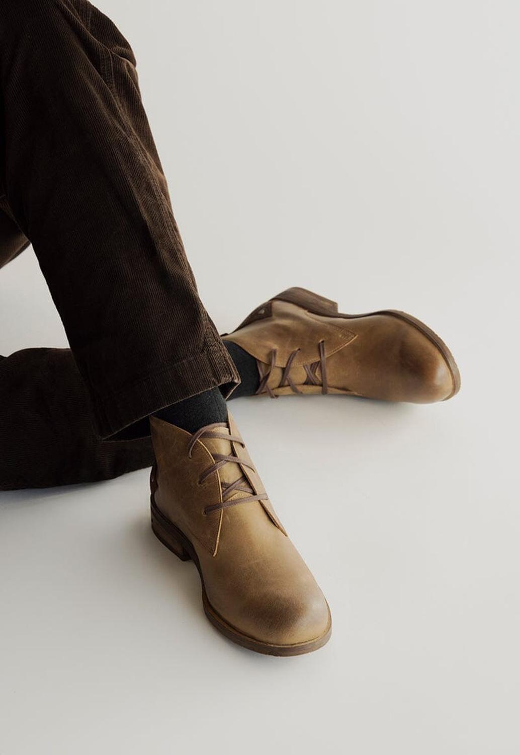 Botin Hombre De Cuero Escuti Cafe C9-1