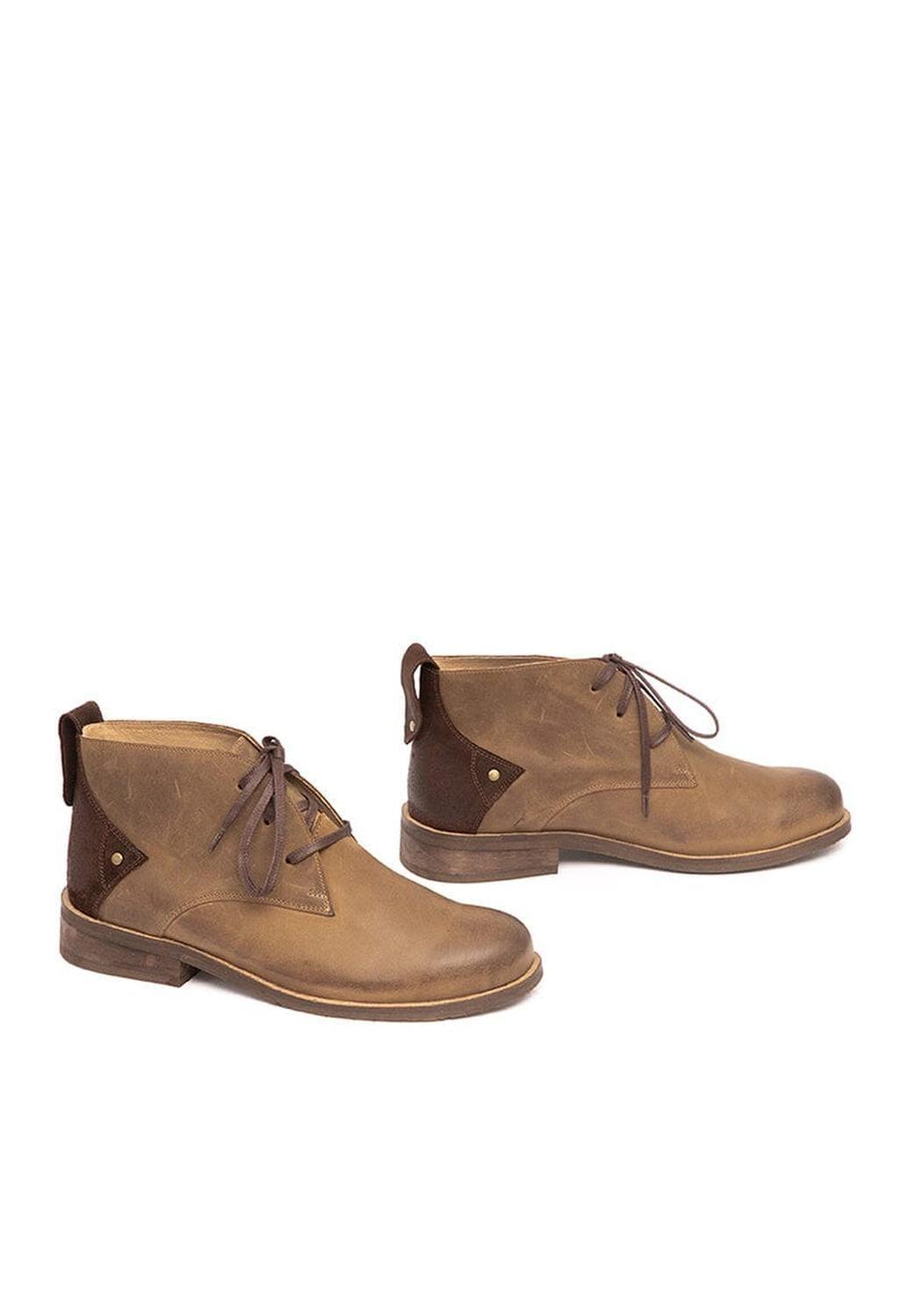 Botin Hombre De Cuero Escuti Cafe C9-5