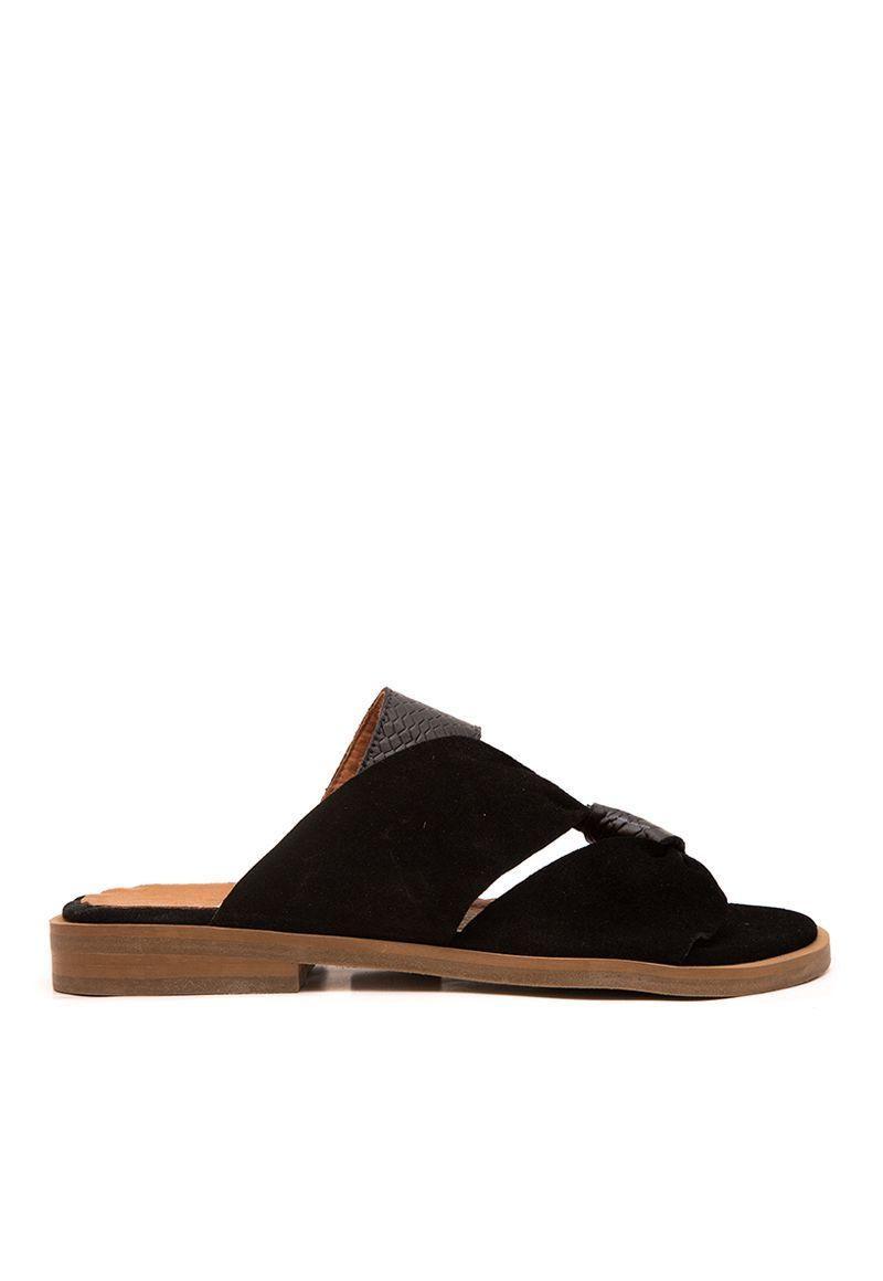 Sandalia De Cuero Turpial C10 Negro Giani Dafirenze-4
