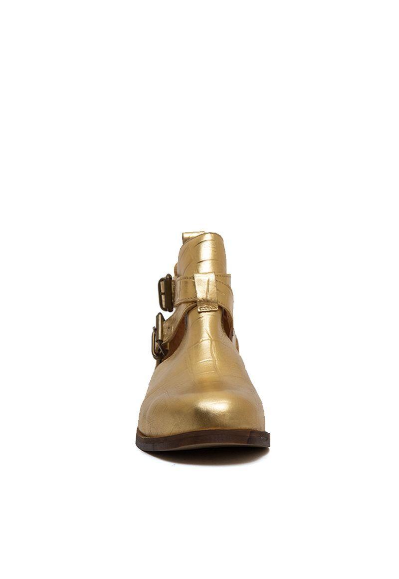 Botin De Cuero Coati C3 Dorado Giani Dafirenze-3