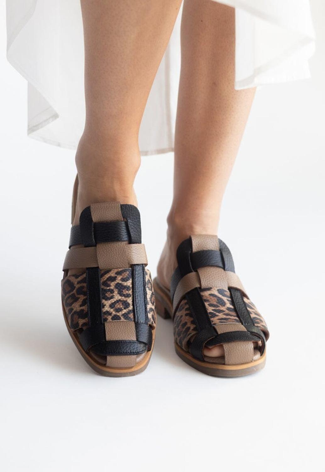 Babucha Mujer / Menfi Negro Print-2