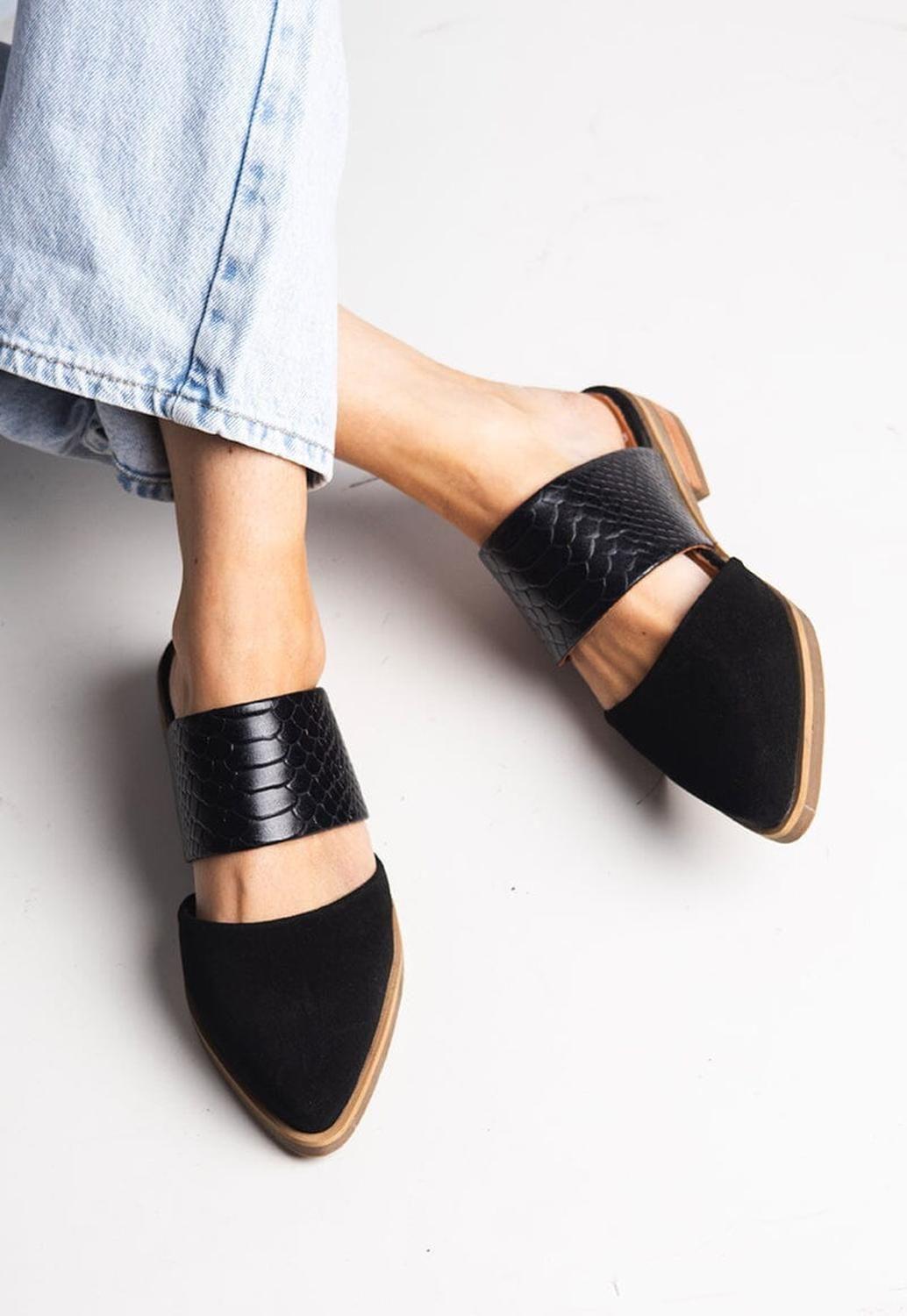 Babucha Mujer / Gaviota Negro-1