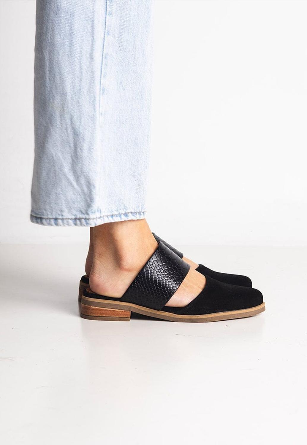 Babucha Mujer / Gaviota Negro-5