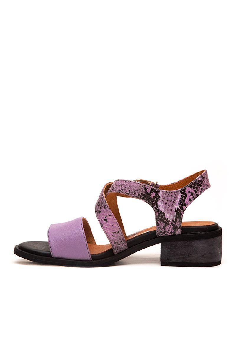 Sandalia De Cuero Salteador C18 Morado Giani Dafirenze-0