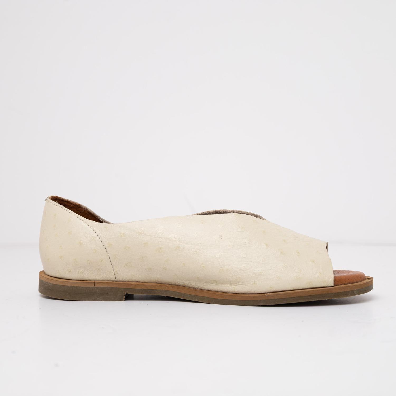 Sandalia Mujer Cuero  Nube Beige-0