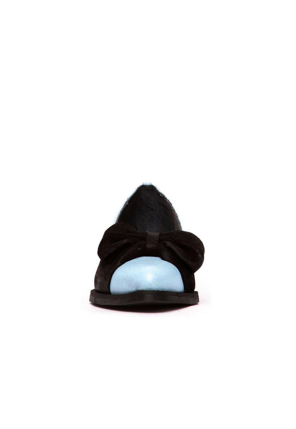 Zapato Barbie De Cuero Betsy Negro Celeste C2-3