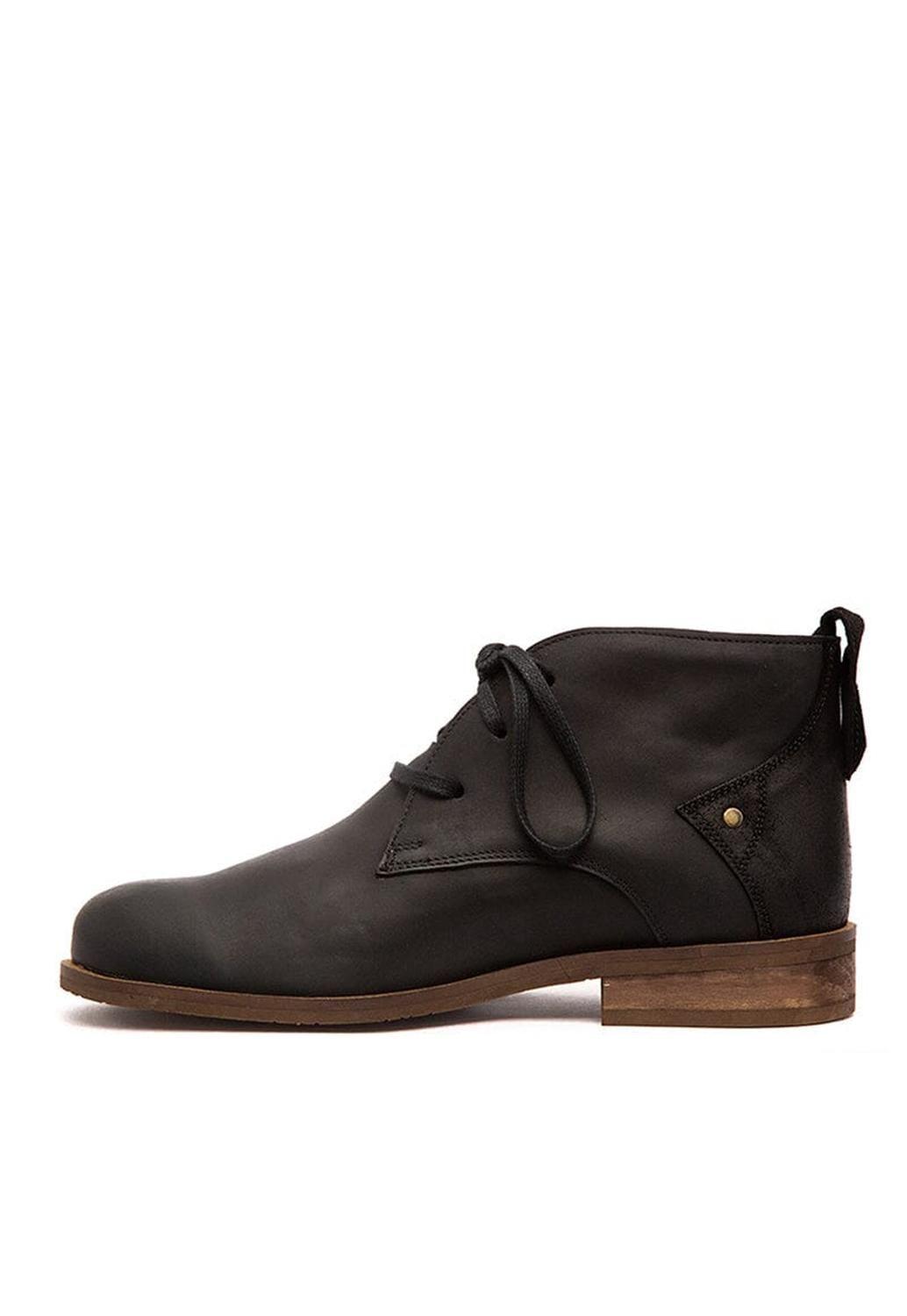 Botin Hombre De Cuero Escuti Negro C8-3