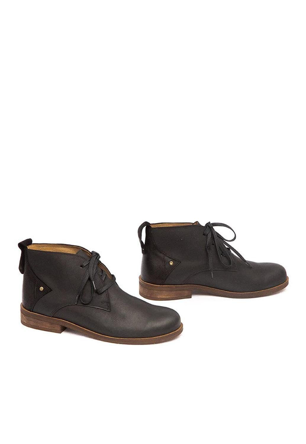 Botin Hombre De Cuero Escuti Negro C8-5