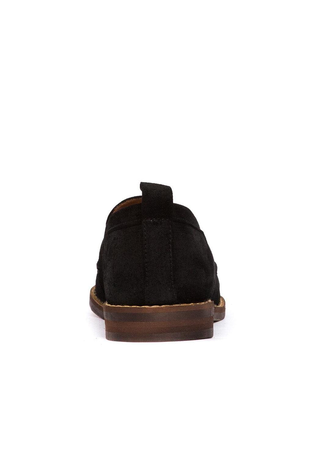 Mocasin Mujer De Cuero Coligue Negro C17-5