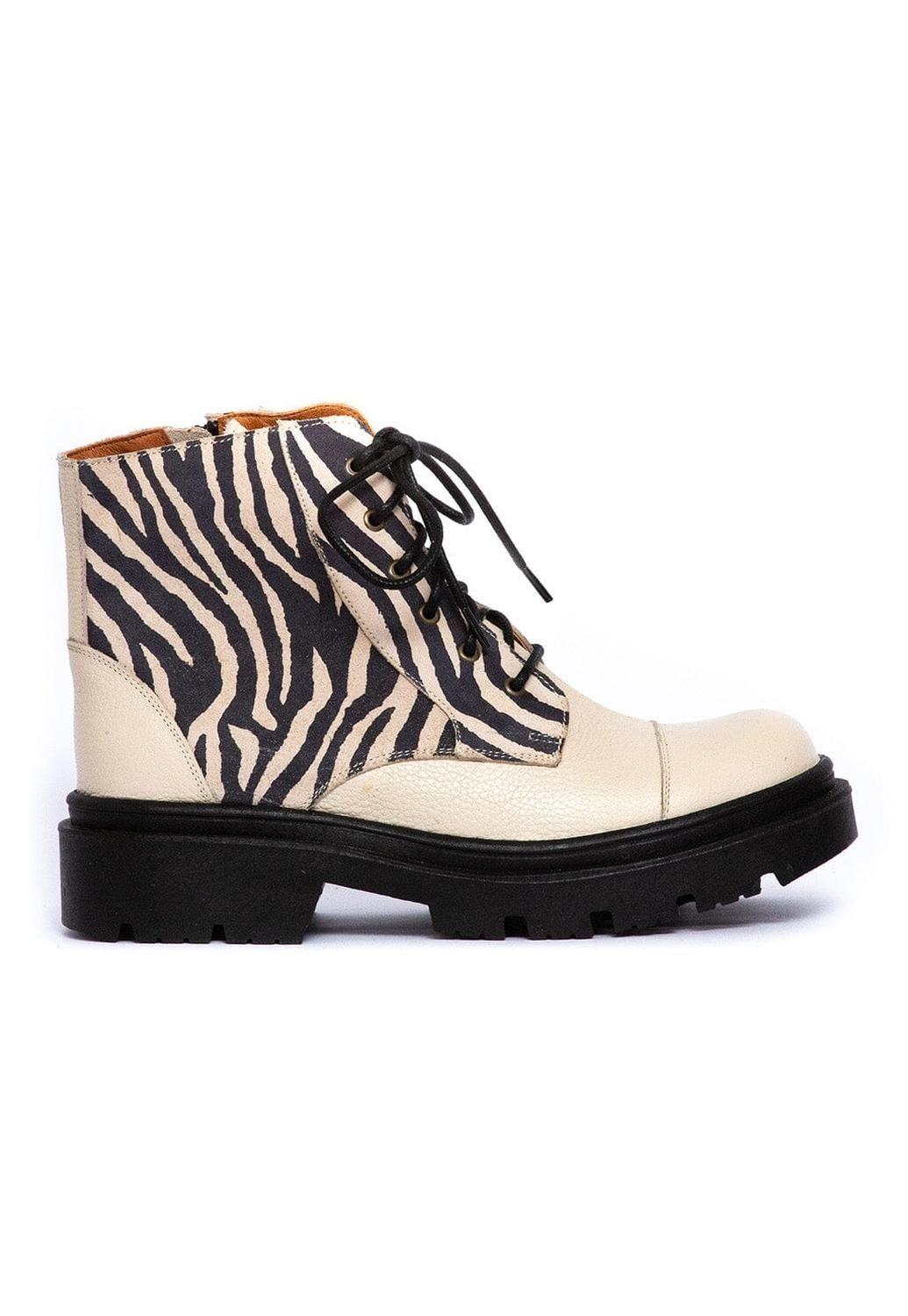 Botines Mujer / Tiuque Zebra Blanco-0