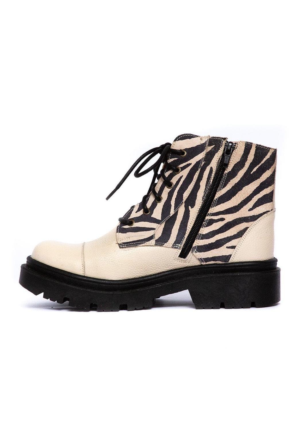 Botines Mujer / Tiuque Zebra Blanco-2