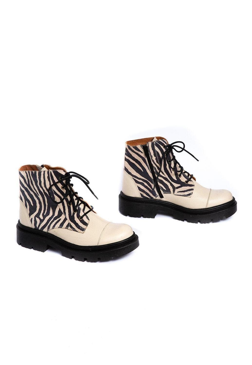 Botines Mujer / Tiuque Zebra Blanco-4