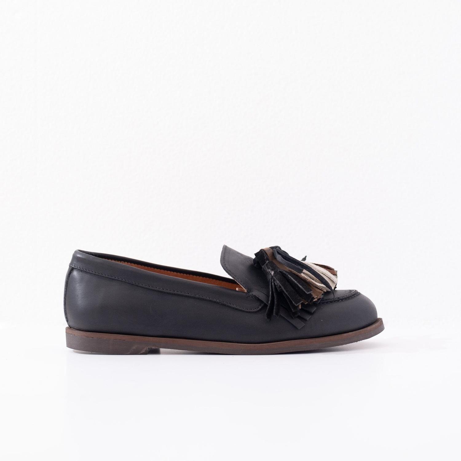 Mocasin Cuero Mujer  Cumbres Negro-0