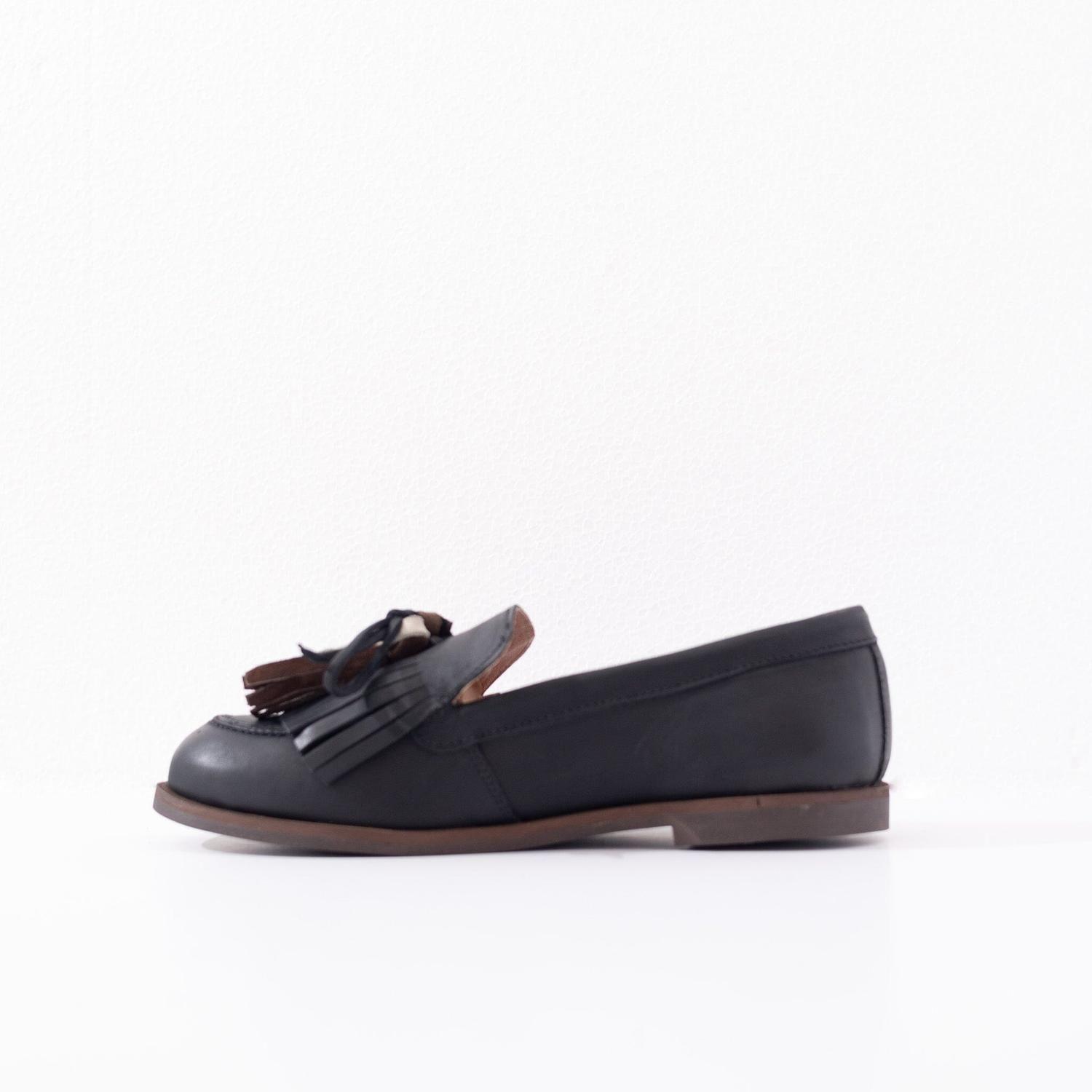 Mocasin Cuero Mujer  Cumbres Negro-2