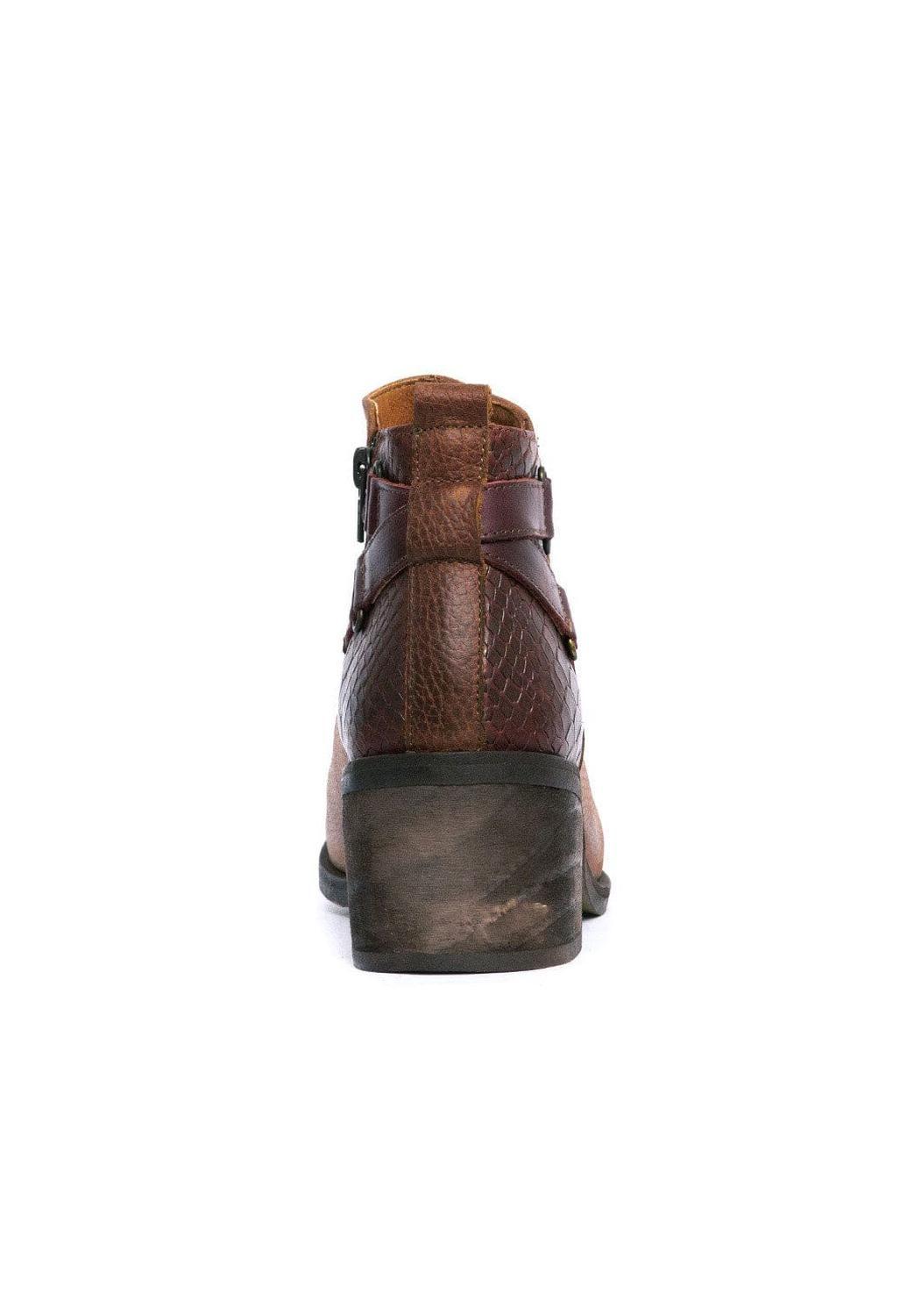 Botin Mujer De Cuero Olga Café C5-4