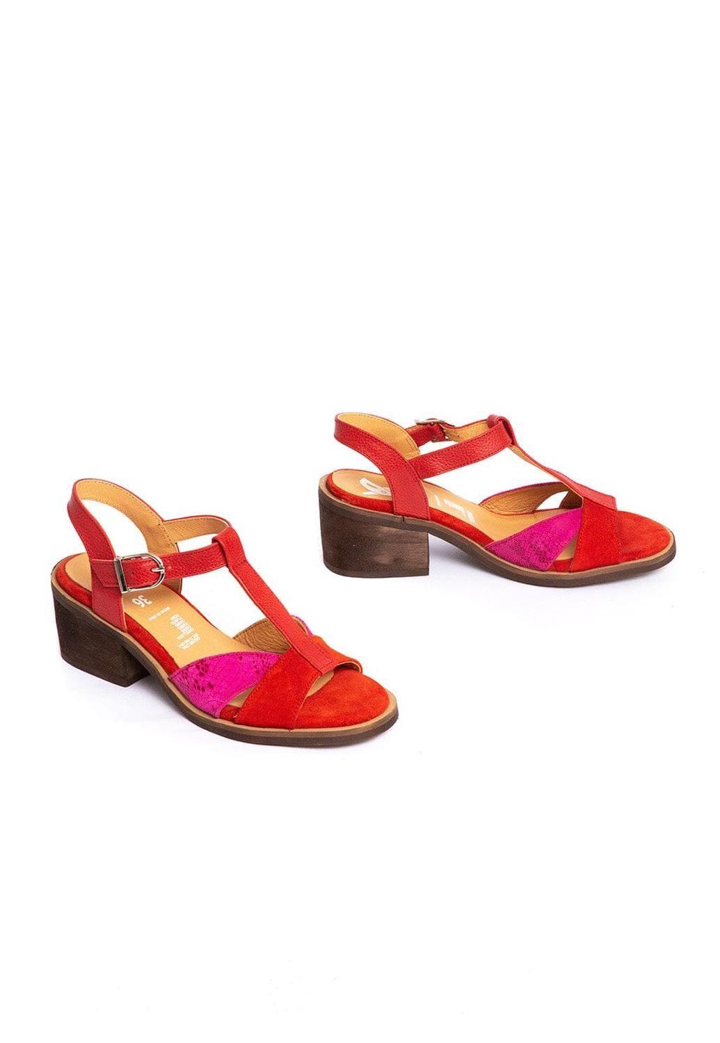 Sandalia Mujer / Sauco Rojo Fucsia-5