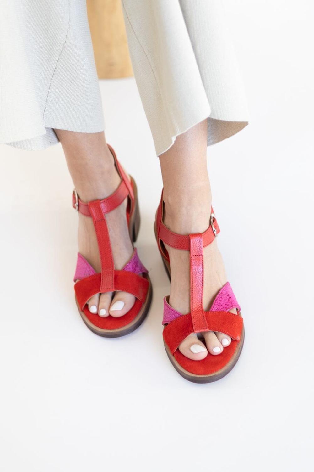 Sandalia Mujer / Sauco Rojo Fucsia-7