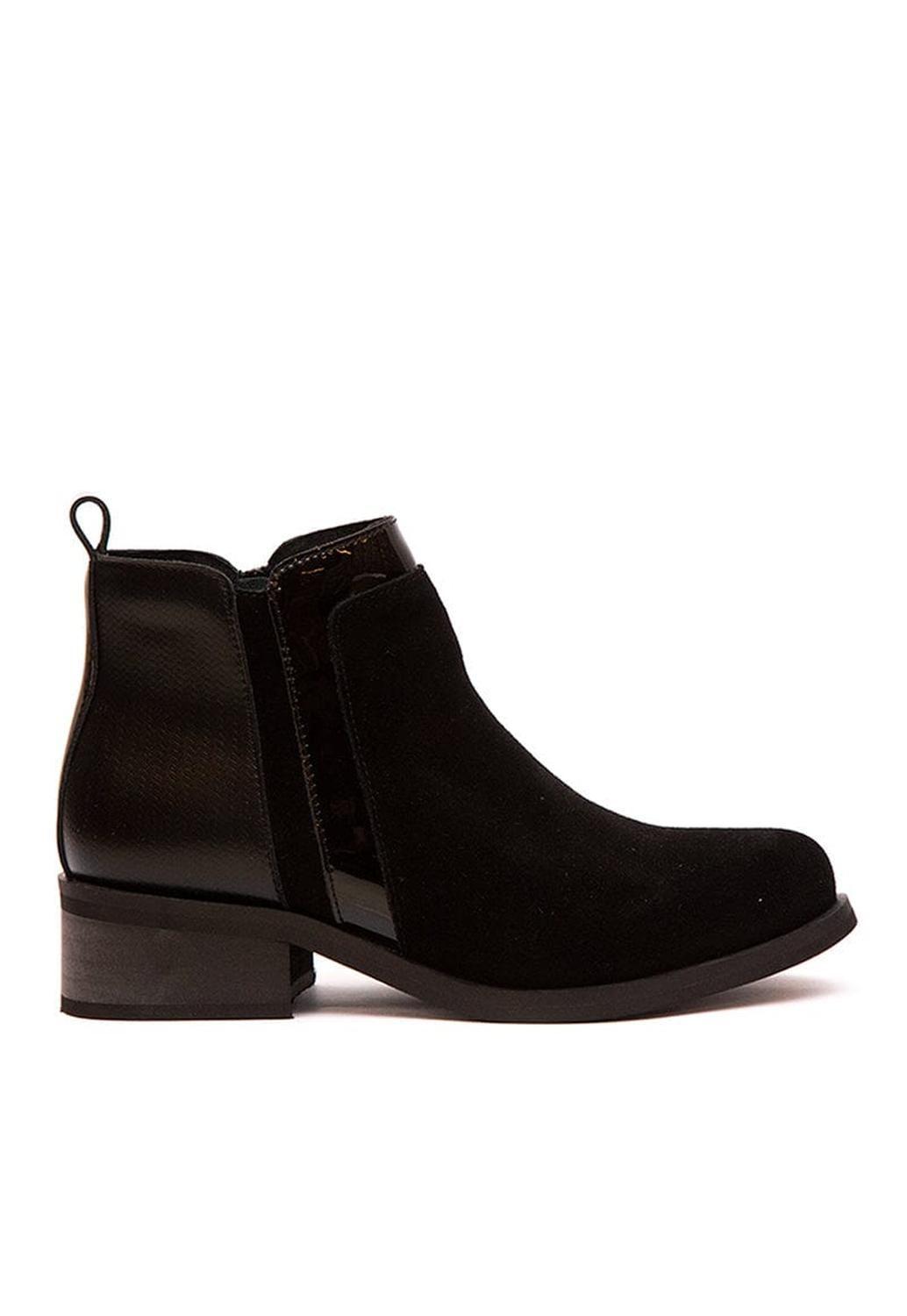 Botin Mujer De Cuero Urogallo Negro C30-0