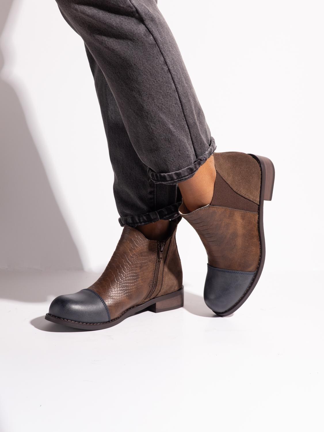 Botin Mujer / Verdecillo Cafe Gris-6