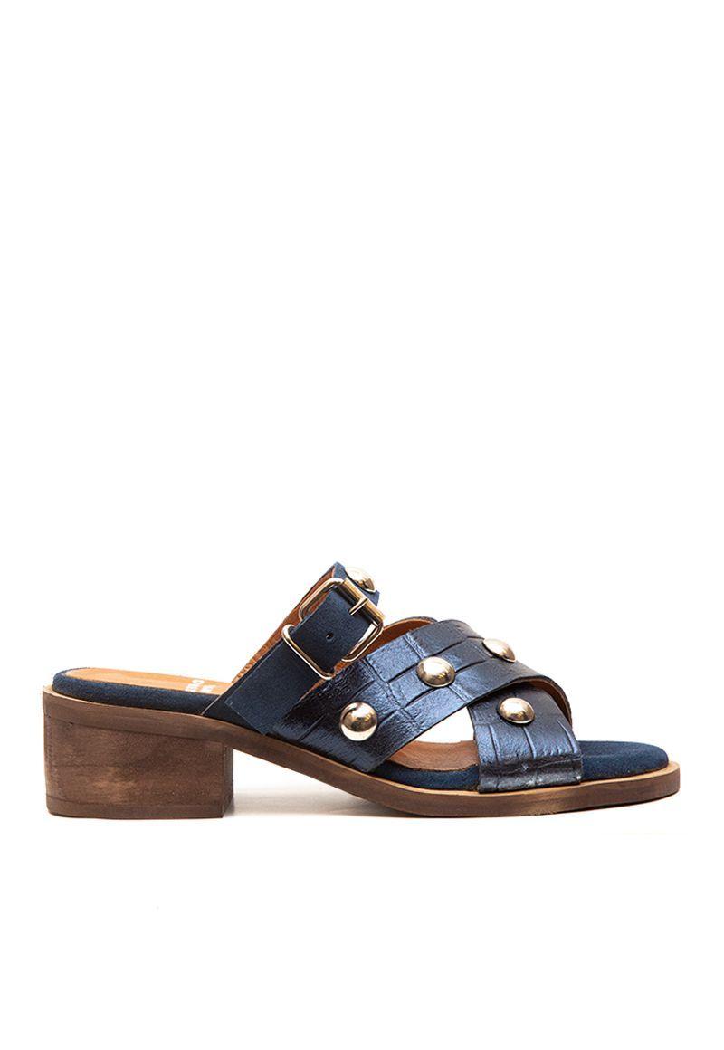 Sandalia De Cuero Tipuana C1 Azul Giani Dafirenze-4