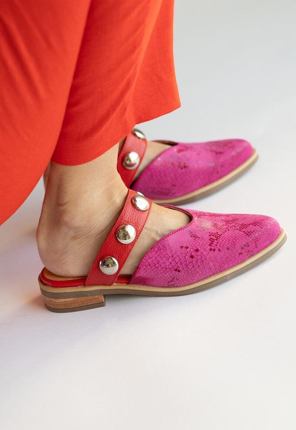 Babucha Mujer / Pibi Fucsia Rojo-5