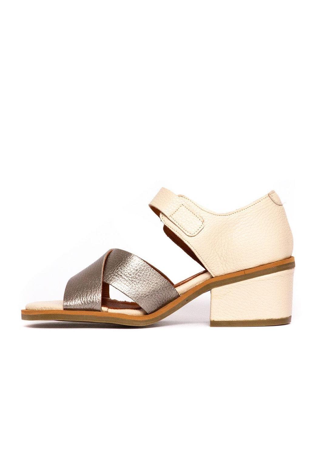 Sandalia Mujer / Nera Metálico Beige-6