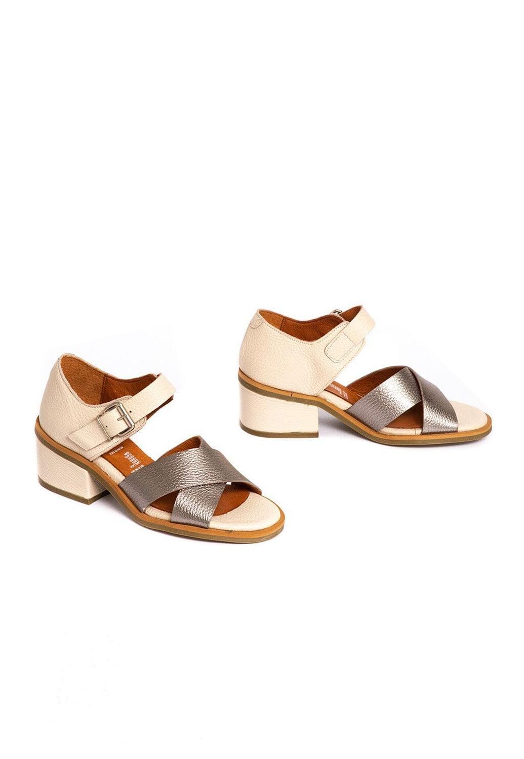 Sandalia Mujer / Nera Metálico Beige-5