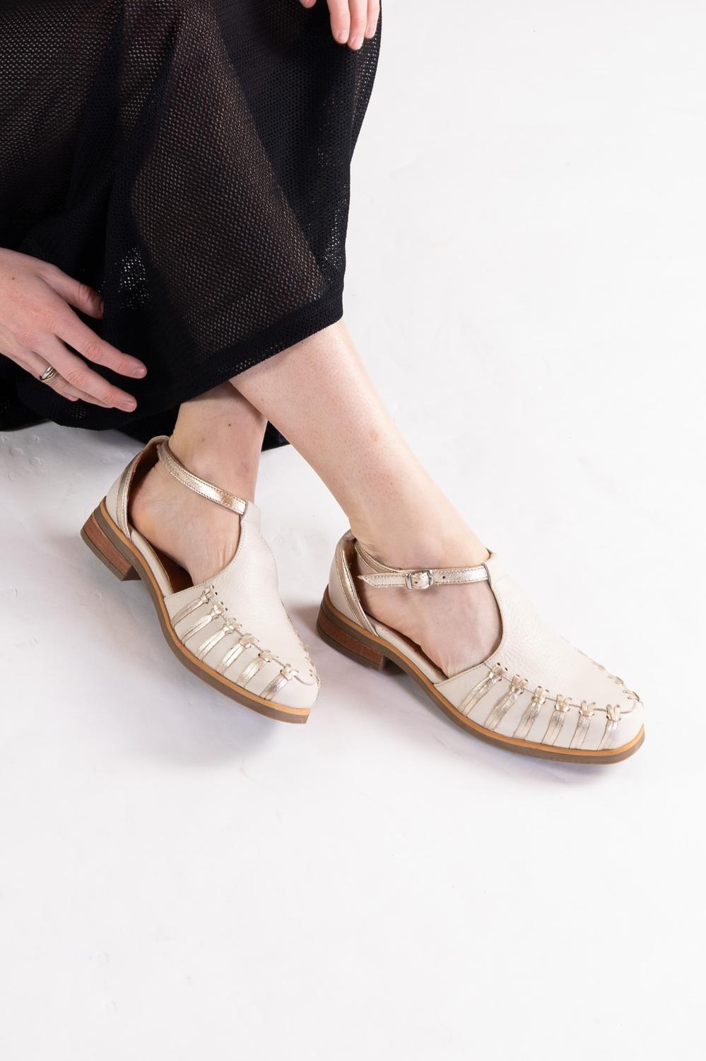 Zapato Mujer / Duna Beige Niquel-3