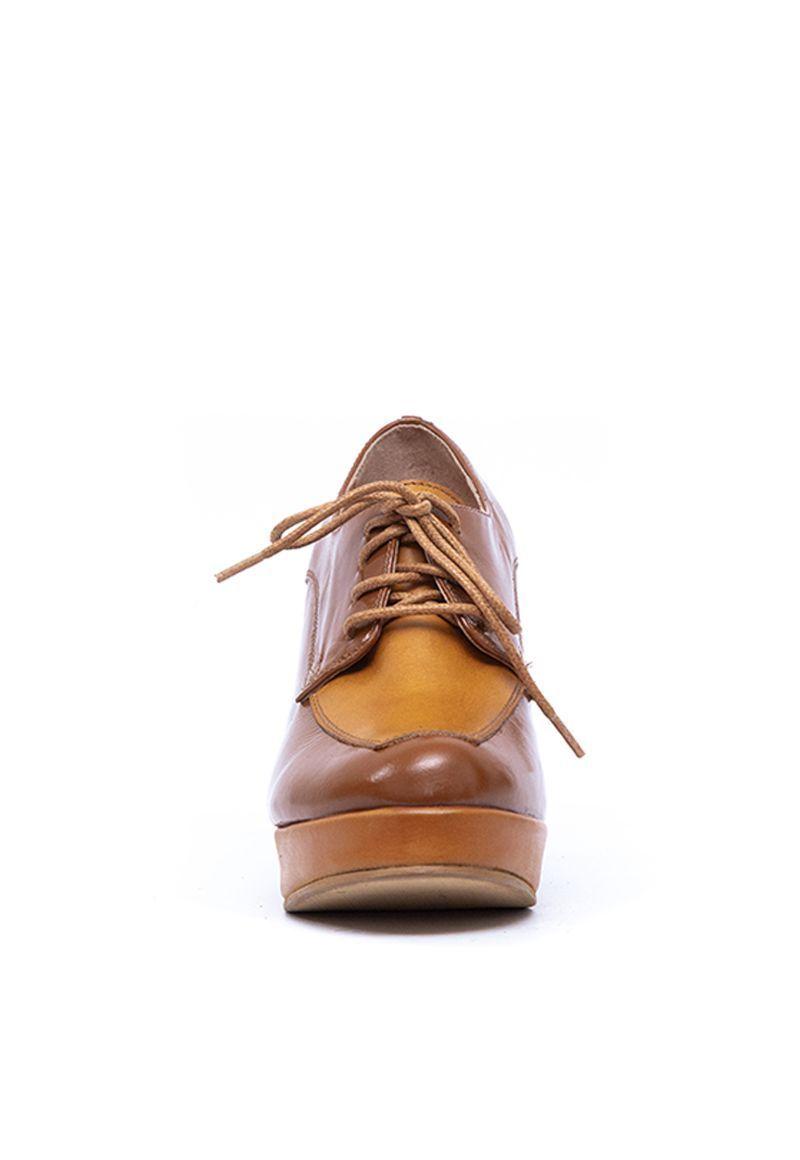 Zapato De Cuero Agata C3  Camel Giani Dafirenze-2