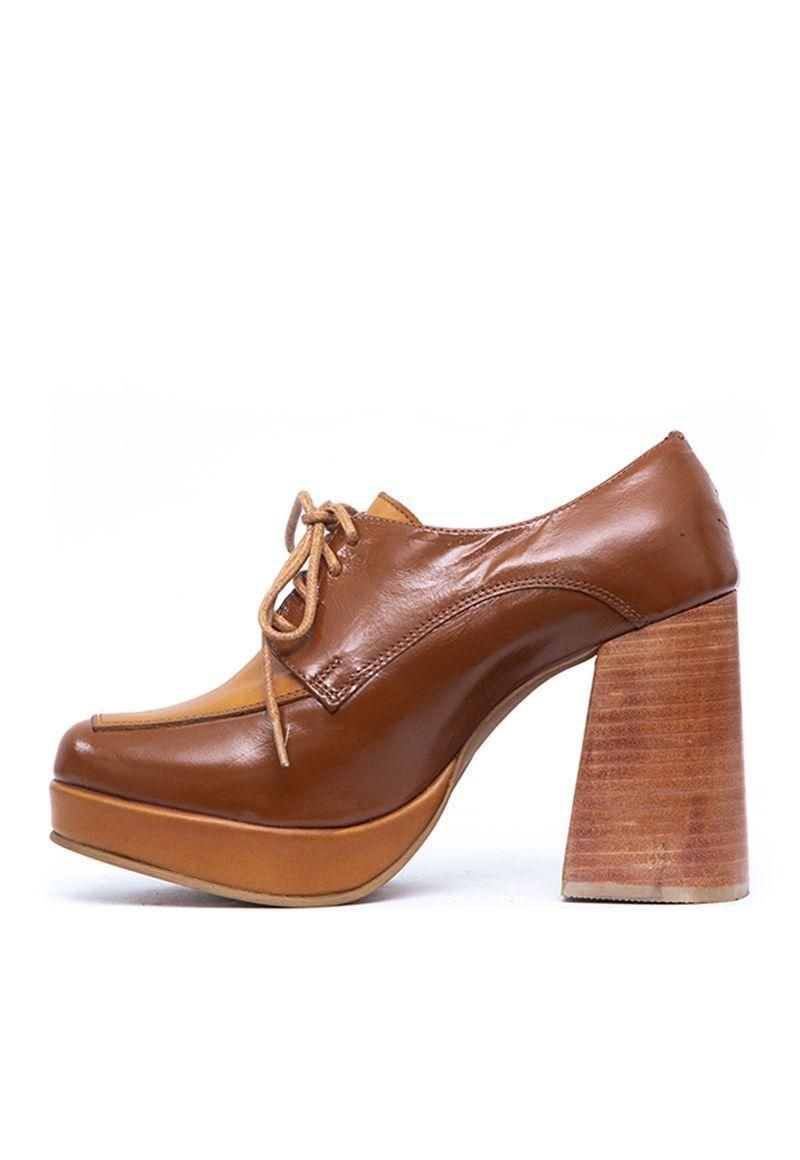 Zapato De Cuero Agata C3  Camel Giani Dafirenze-3