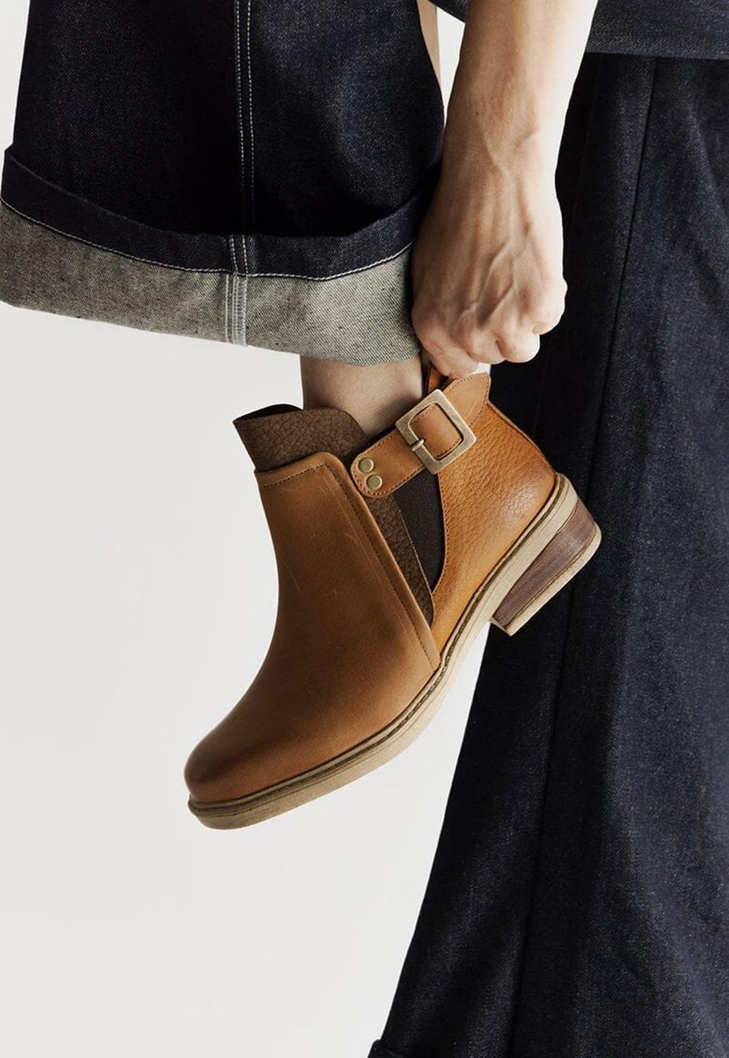 Botin Mujer / Angu Camel-1
