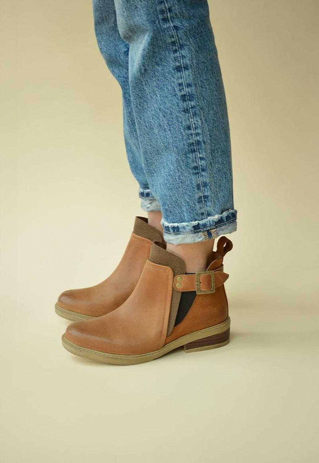 Botin Mujer / Angu Camel-3