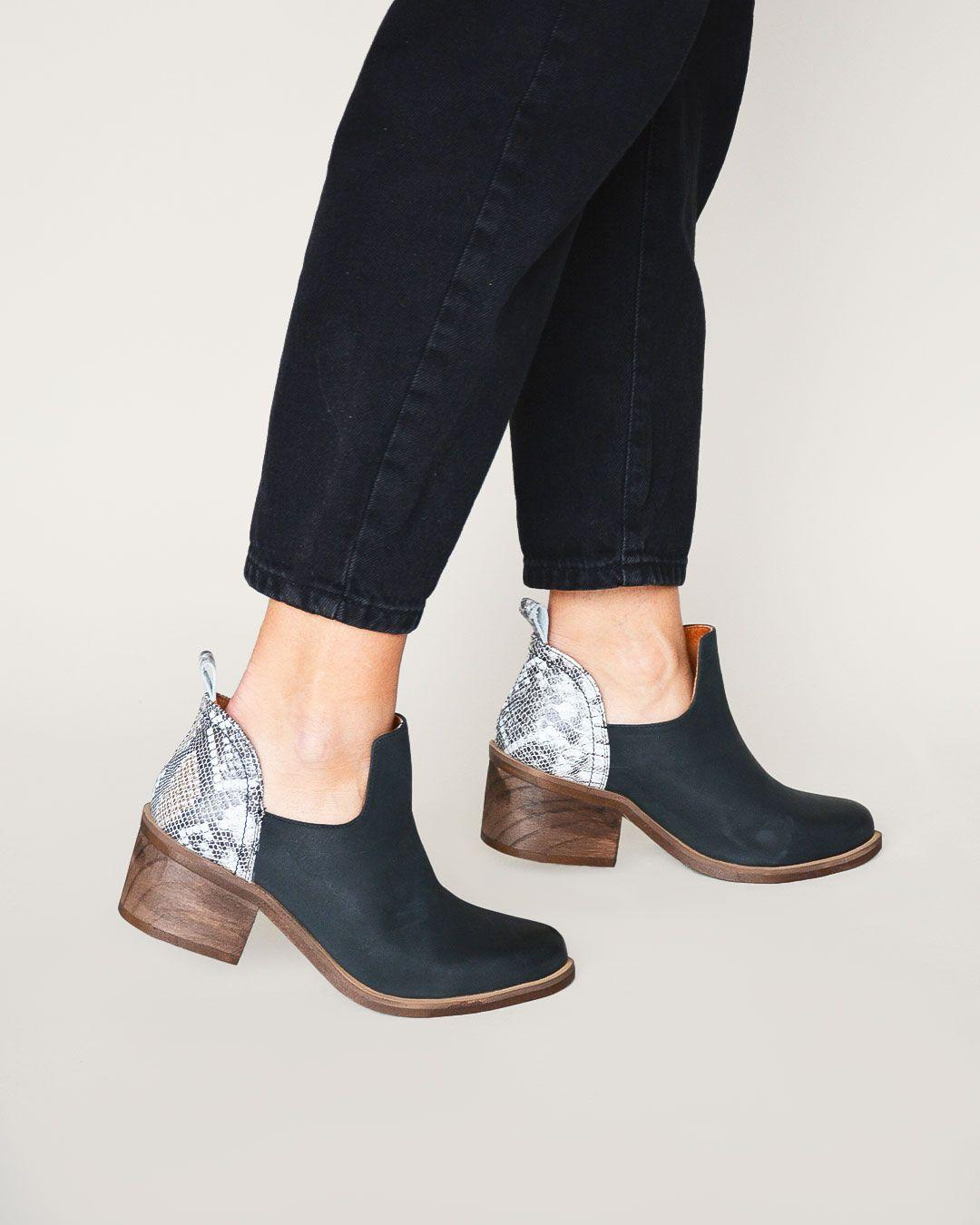 Botin De Cuero Petra C1 Negro Giani Dafirenze-1