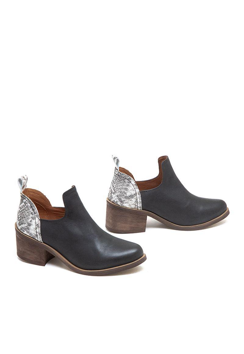 Botin De Cuero Petra C1 Negro Giani Dafirenze-2