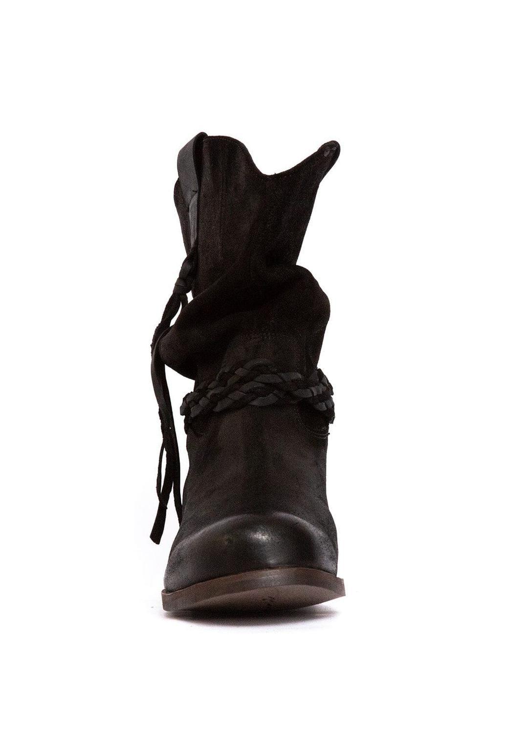 Bota Mujer De Cuero Camila Negro C1-2