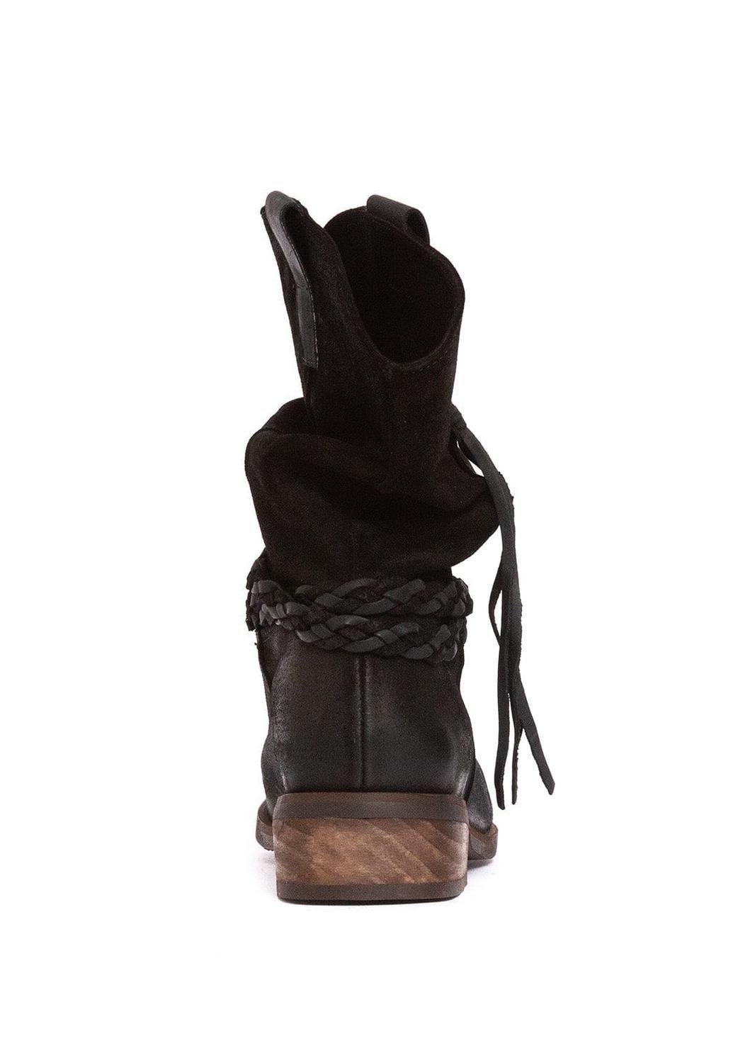 Bota Mujer De Cuero Camila Negro C1-4