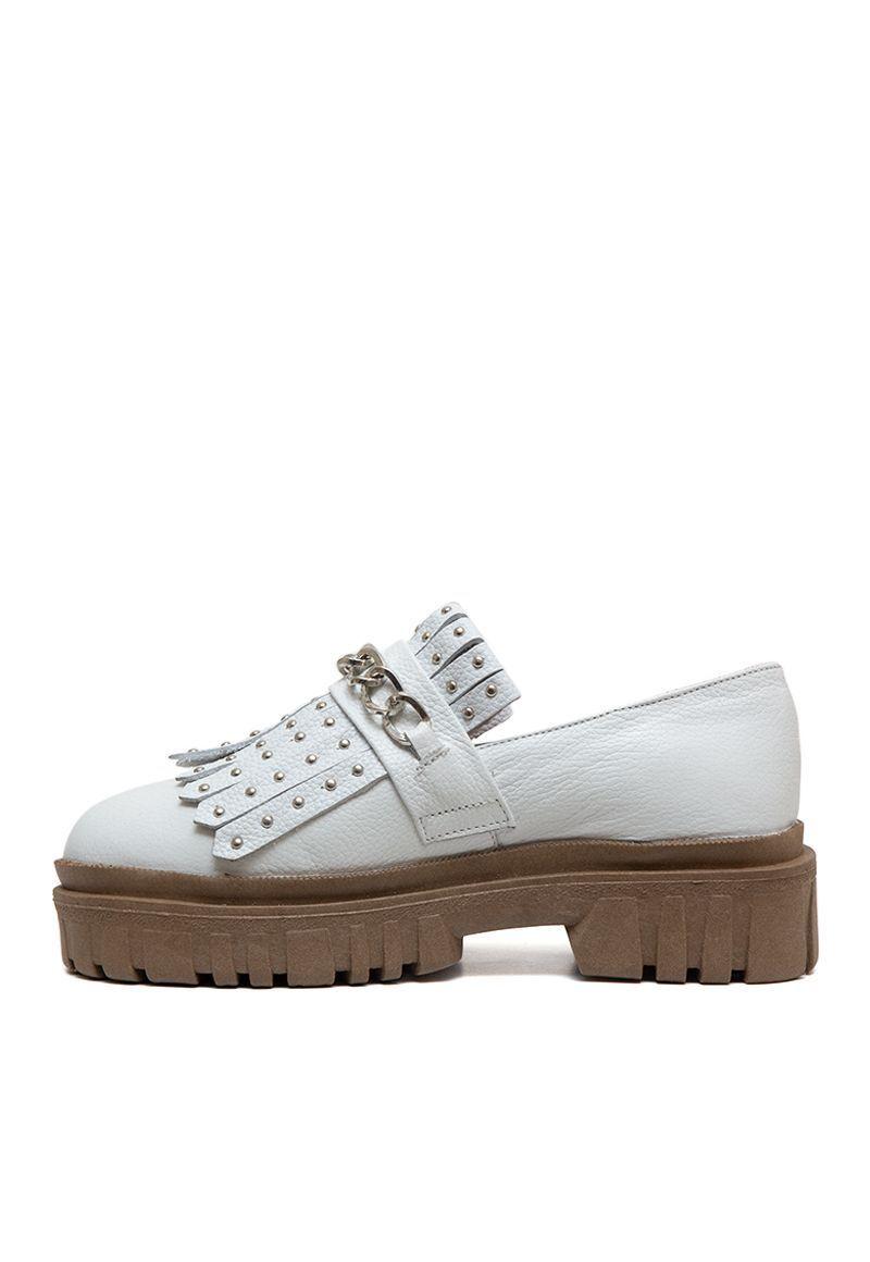 Mocasin De Cuero Maqui C2 Blanco Giani Dafirenze-4