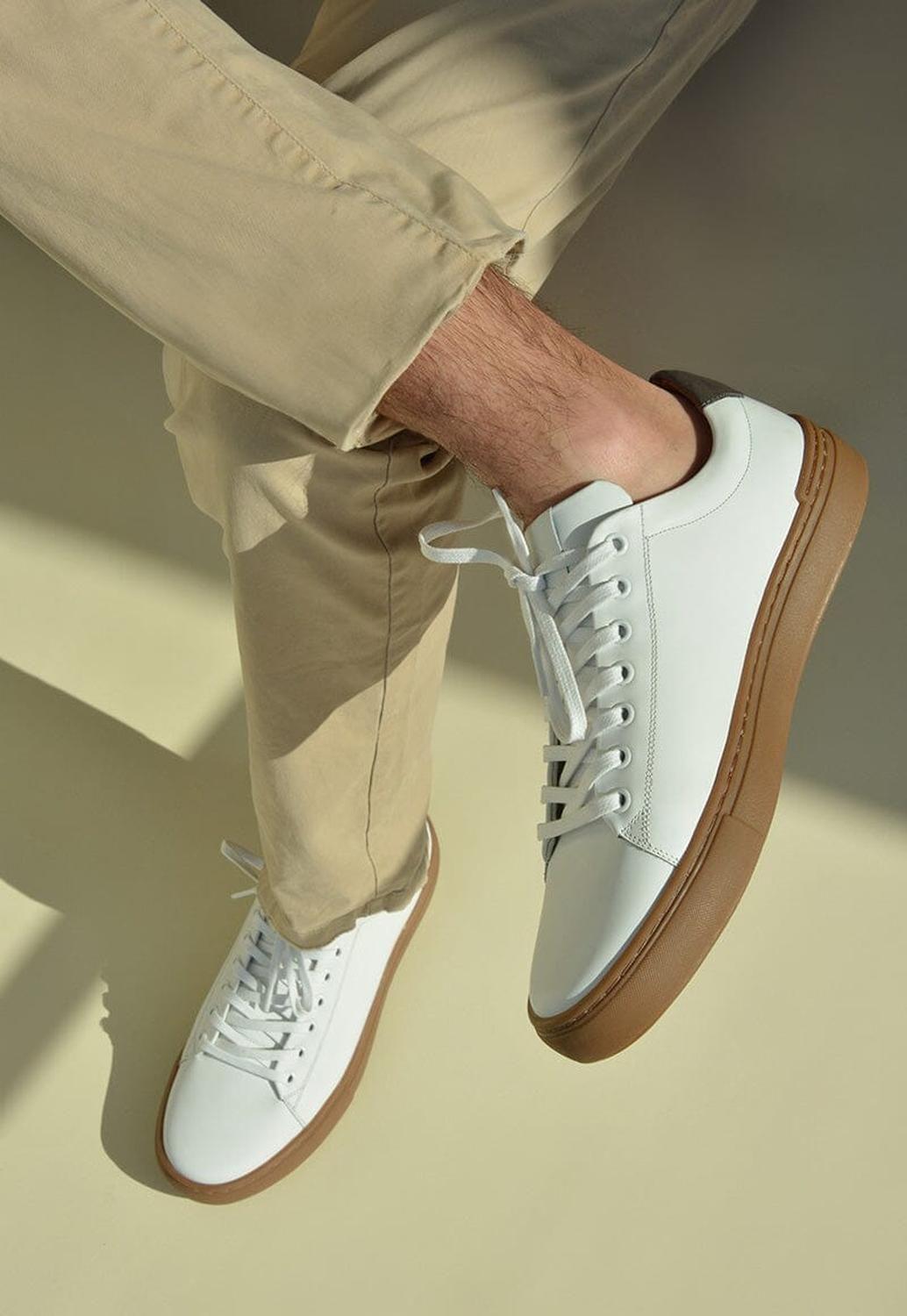 Zapatilla Hombre De Cuero Lilo Blanco C3-1