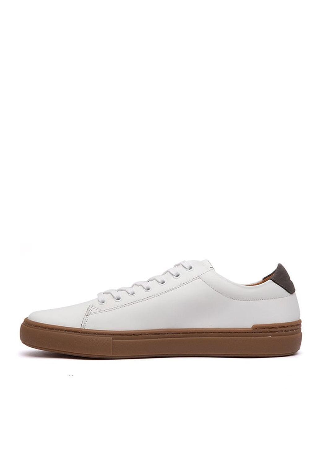 Zapatilla Hombre De Cuero Lilo Blanco C3-3