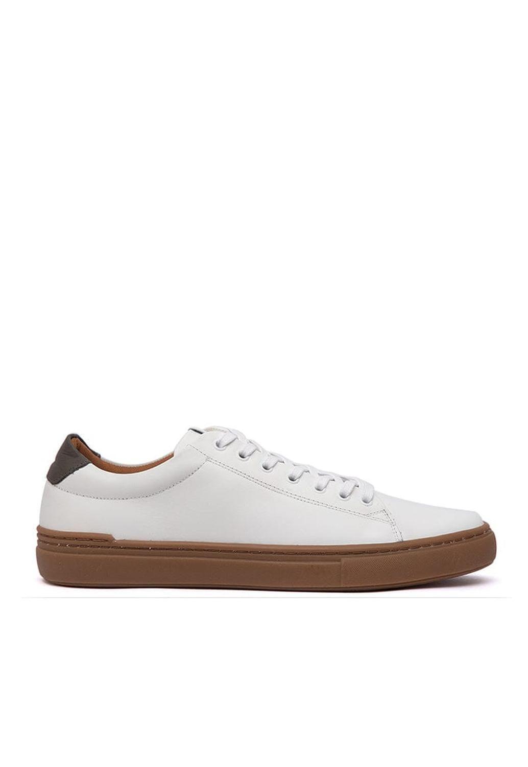 Zapatilla Hombre De Cuero Lilo Blanco C3-0