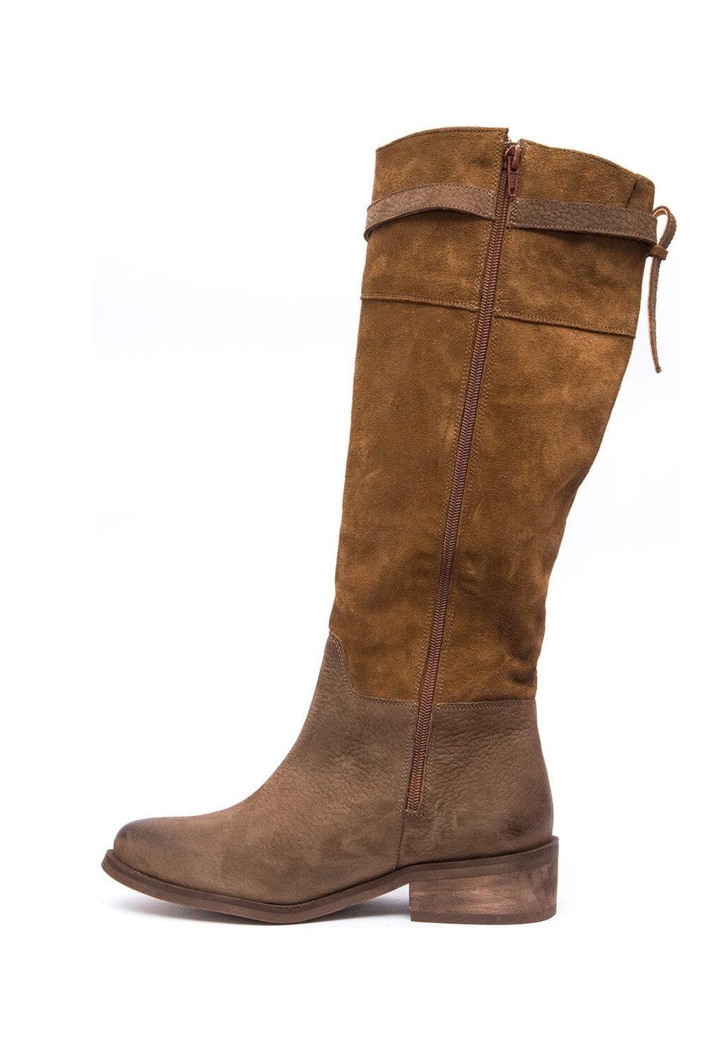 Bota Mujer De Cuero Sonia Café C5-2