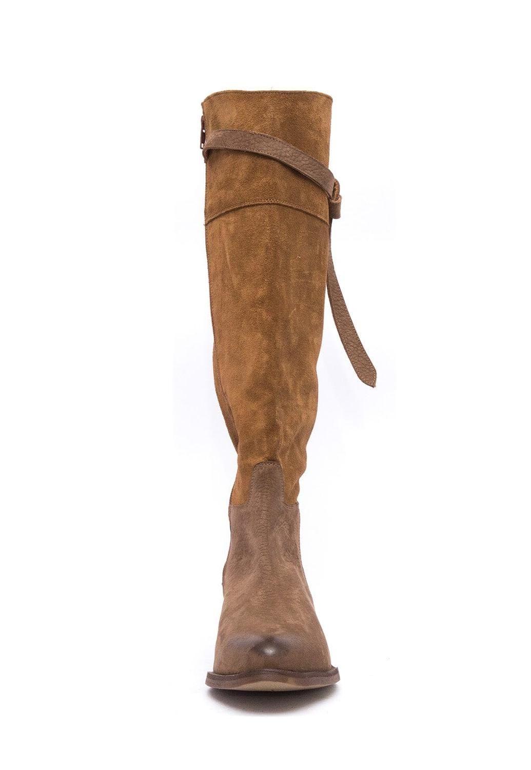 Bota Mujer De Cuero Sonia Café C5-2