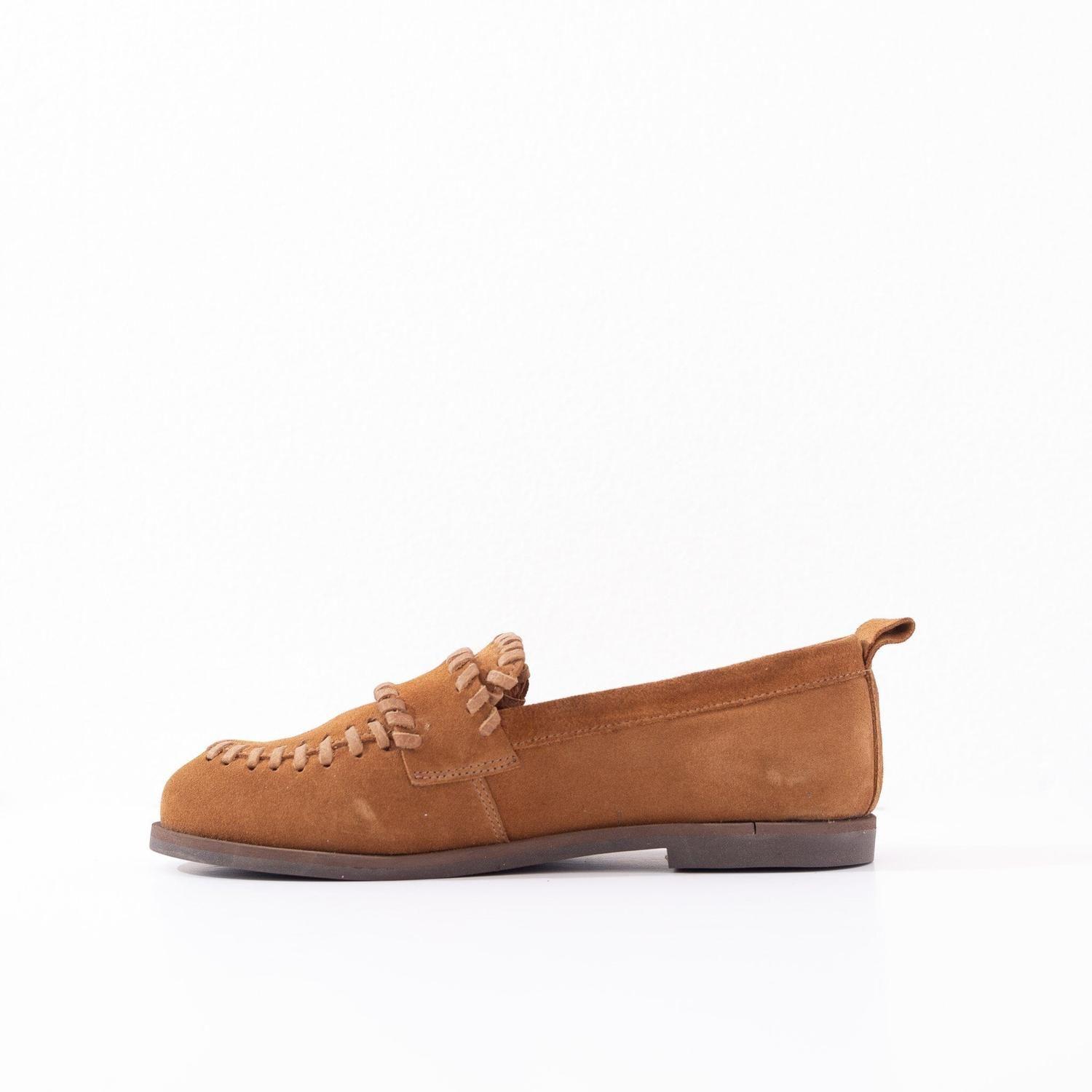 Mocasin Cuero Mujer Rocio Camel-2