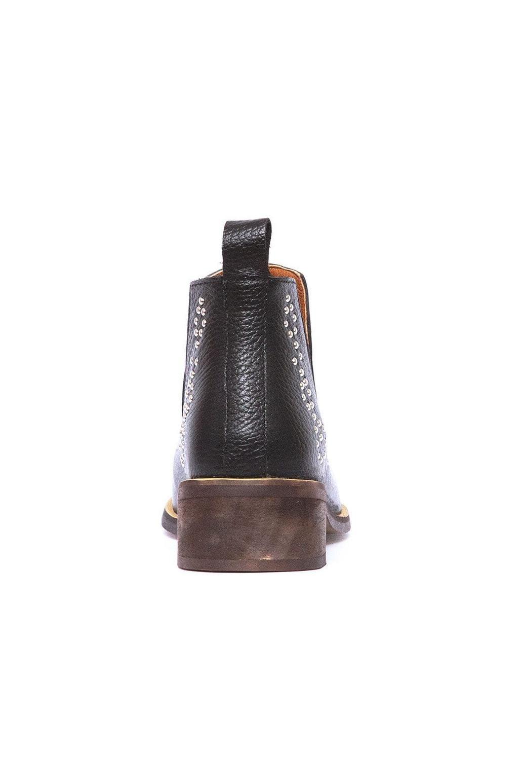 Botin Mujer De Cuero Emilia Negro C4-4