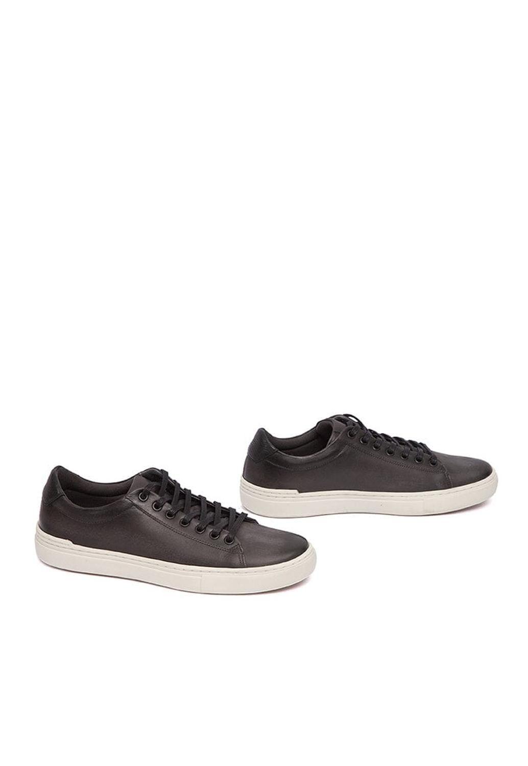 Zapatilla Hombre De Cuero Lilo Negro C2-5