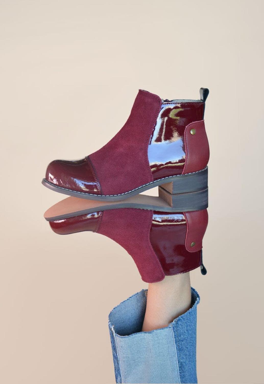 Botin Mujer / Varillero Burdeo-6