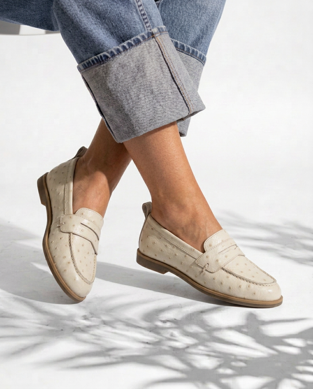 Mocasin Cuero Mujer  Coligue Beige-3