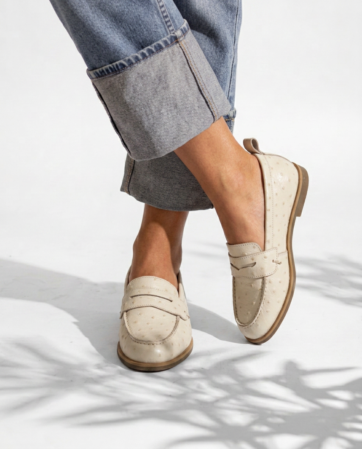 Mocasin Cuero Mujer  Coligue Beige-4