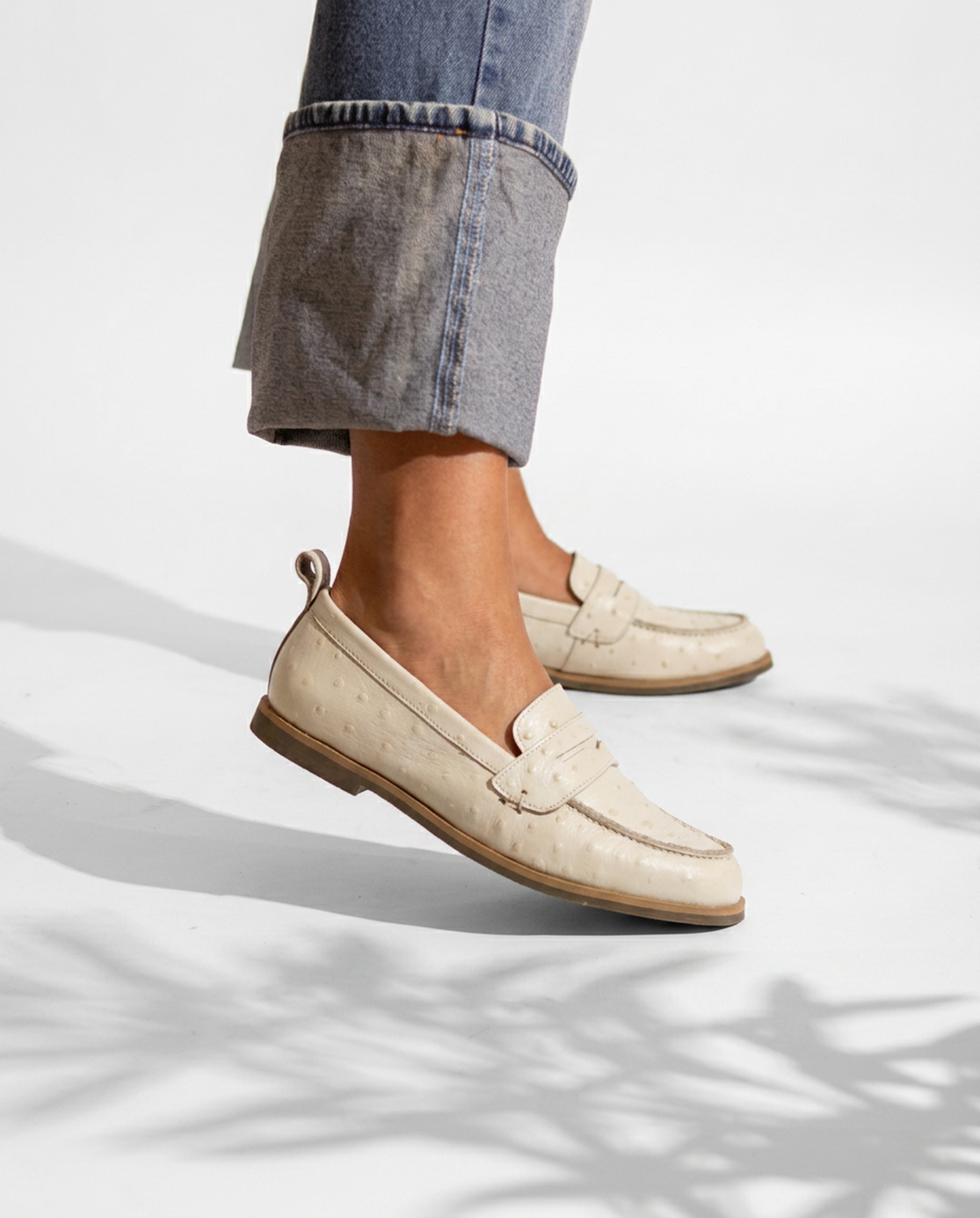 Mocasin Cuero Mujer  Coligue Beige-5